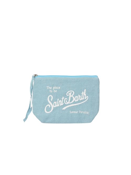 Pochette Aline Linen in lino Azzurro Mc2 Saint Barth | ALI000400555L